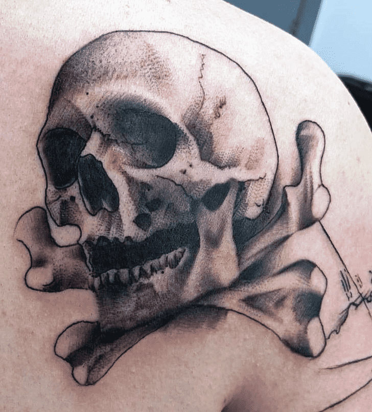 Skull And Crossbones Tattoo Portrait