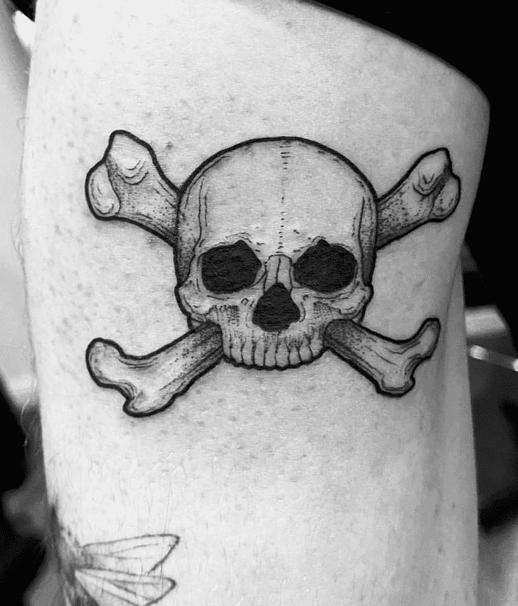 Skull And Crossbones Tattoo Figure