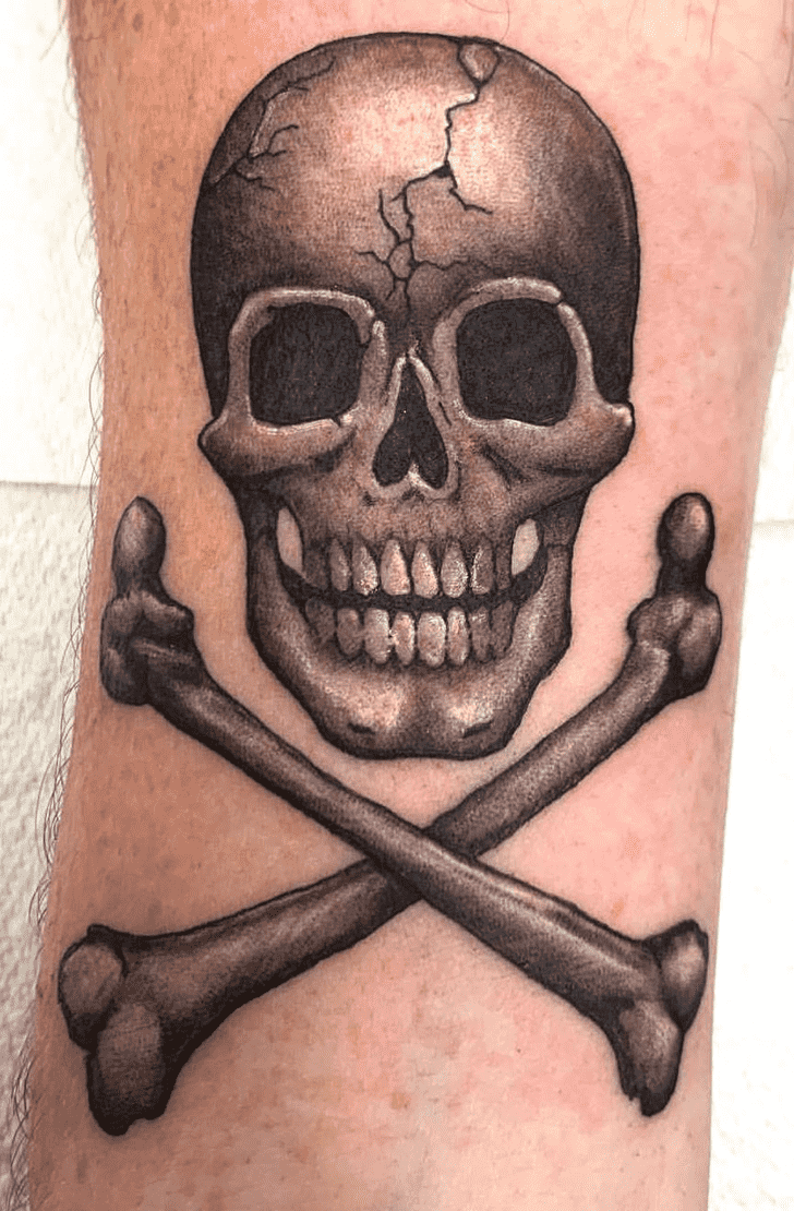 Skull And Crossbones Tattoo Portrait