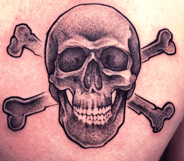 Skull And Crossbones Tattoo Figure