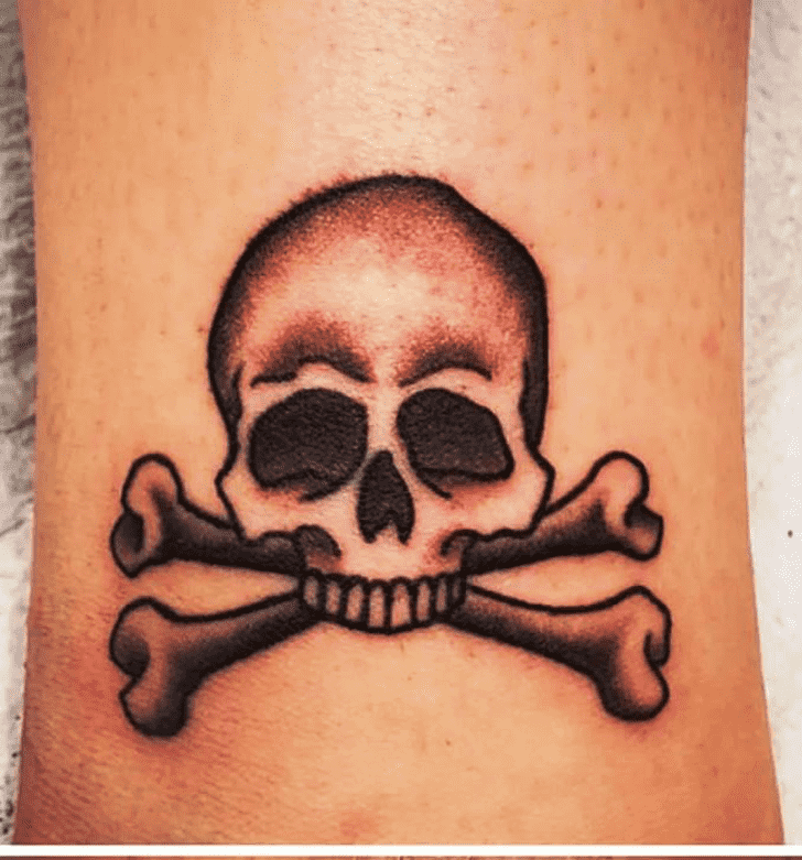 Skull And Crossbones Tattoo Photograph