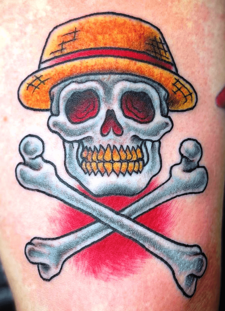 Skull And Crossbones Tattoo Shot