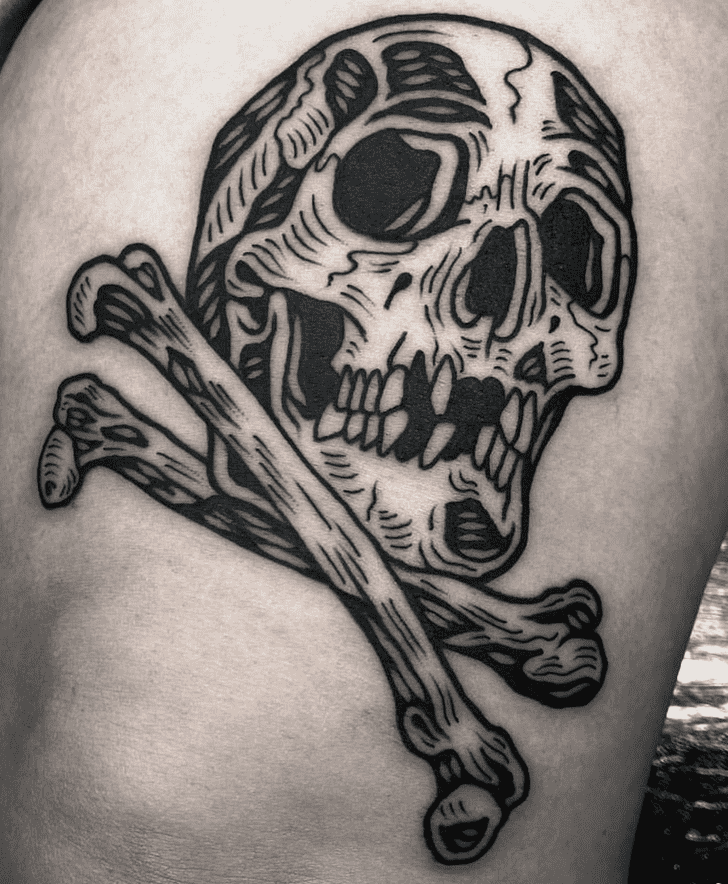 Skull And Crossbones Tattoo Figure