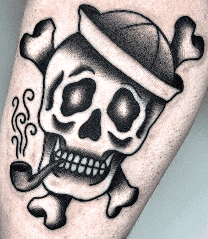 Skull And Crossbones Tattoo Portrait