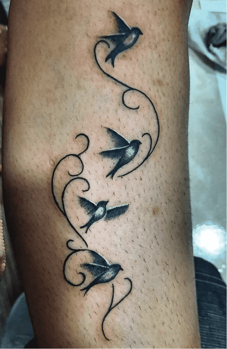 Small Bird Tattoo Shot