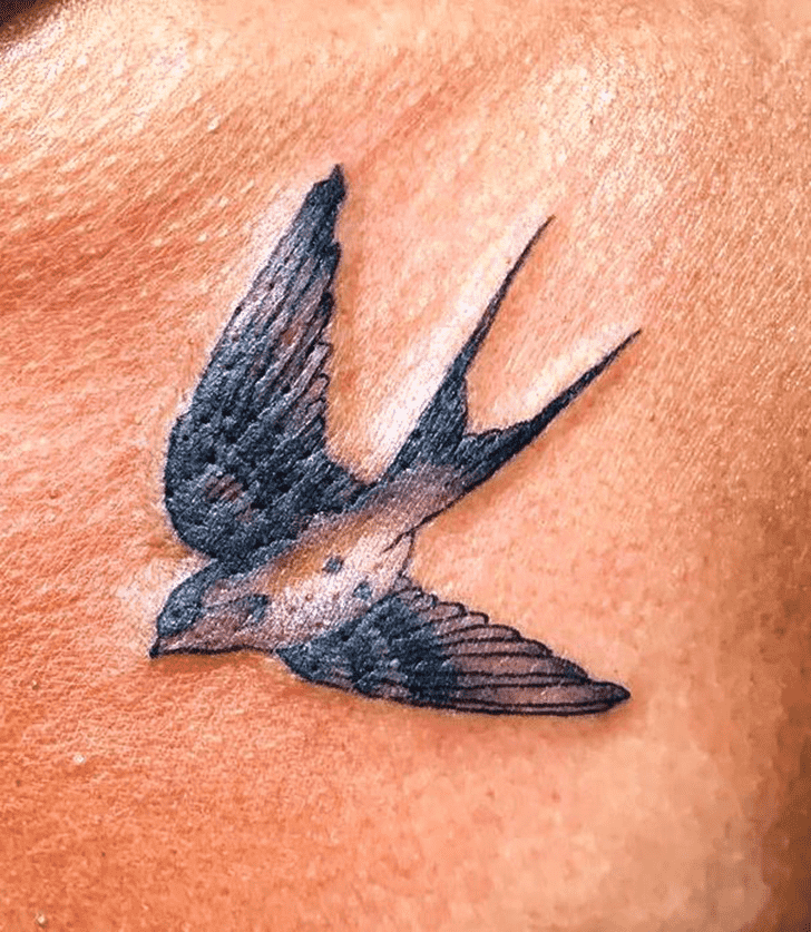 Small Bird Tattoo Figure