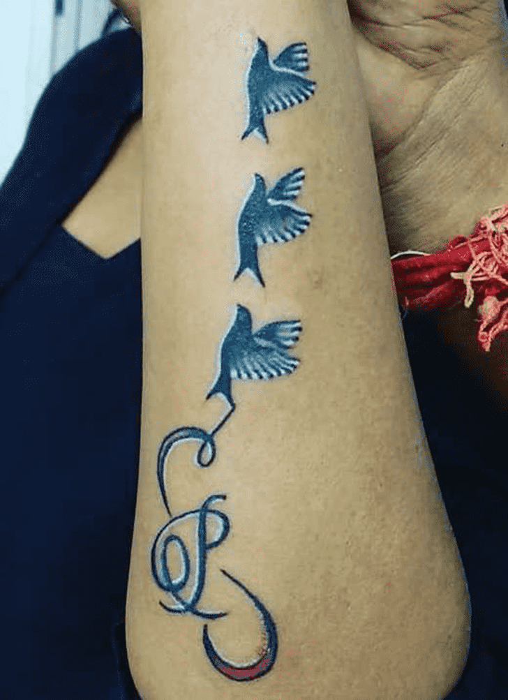 Small Bird Tattoo Figure