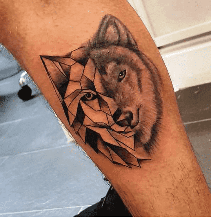 Small Wolf Tattoo Design Image