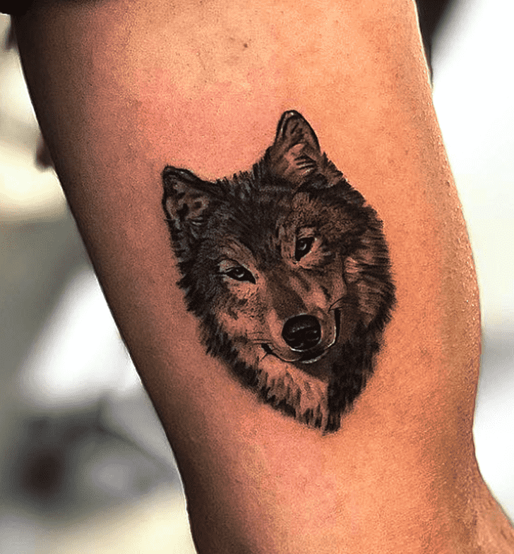 Small Wolf Tattoo Photograph