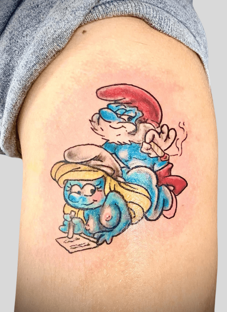 Smurfs Tattoo Shot