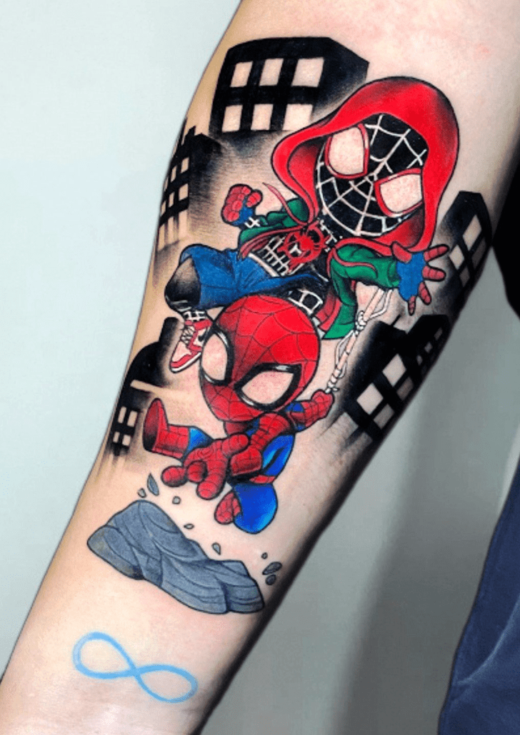 Spider-Verse Tattoo Shot