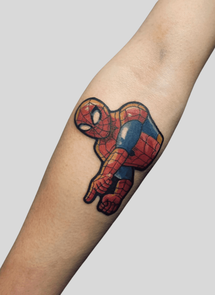 Spiderman Tattoo Shot