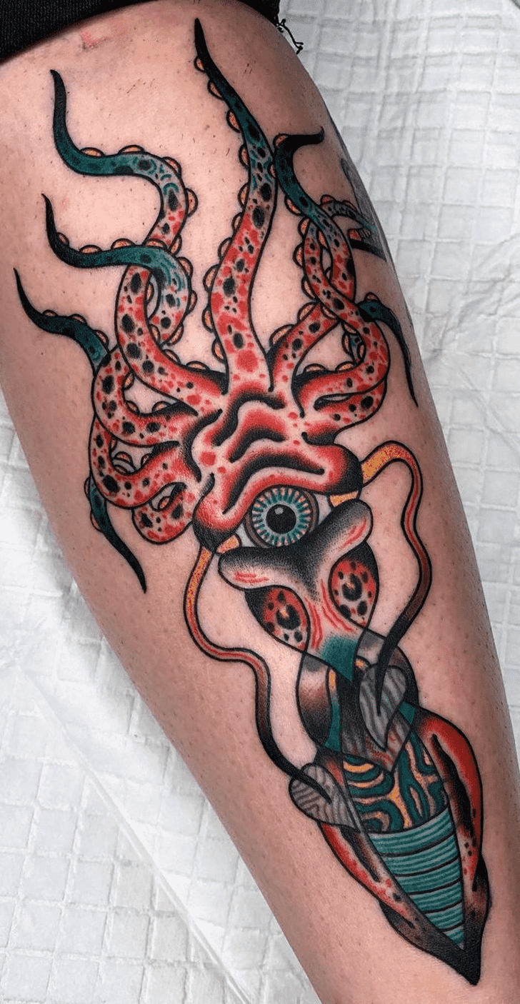 Squid Tattoo Figure