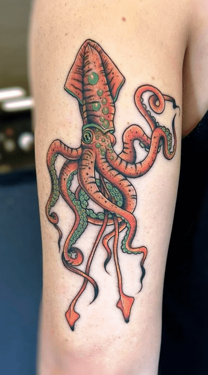 Squid Tattoo Portrait