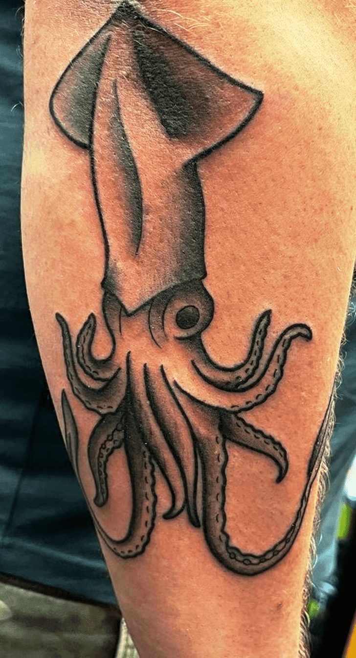 Squid Tattoo Portrait