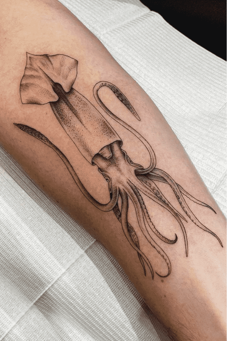 Squid Tattoo Photograph