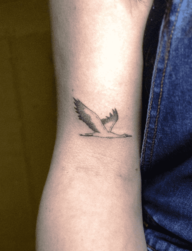 Stork Tattoo Figure