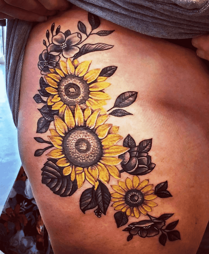 Sunflower Tattoo Portrait