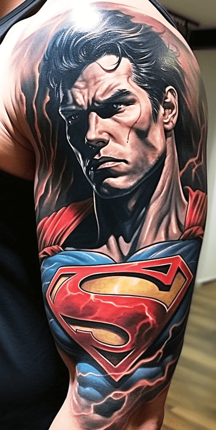 Superman Tattoo Figure