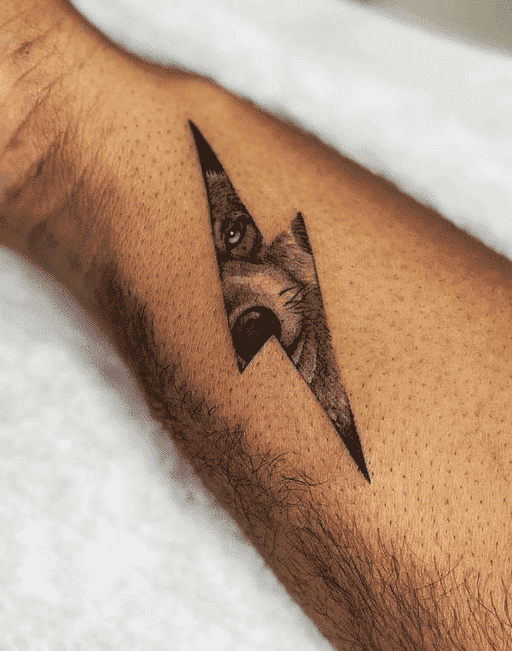 Thunderbolt Tattoo Shot