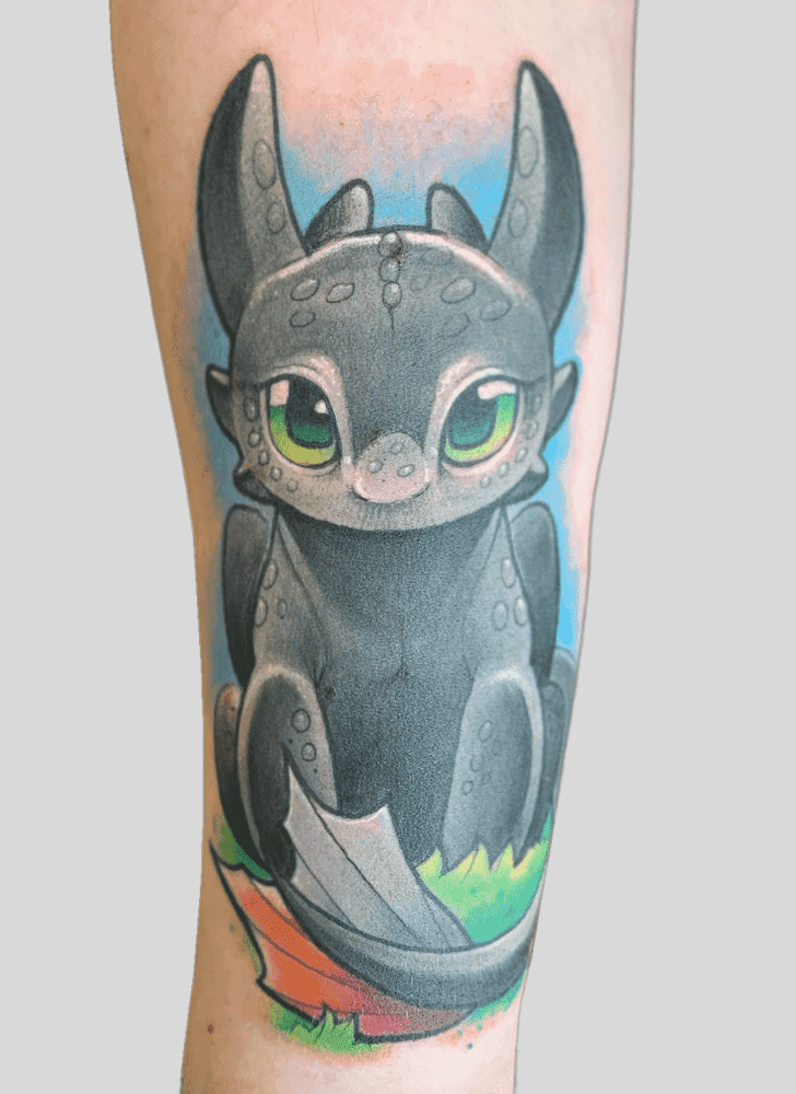 Toothless Tattoo Shot