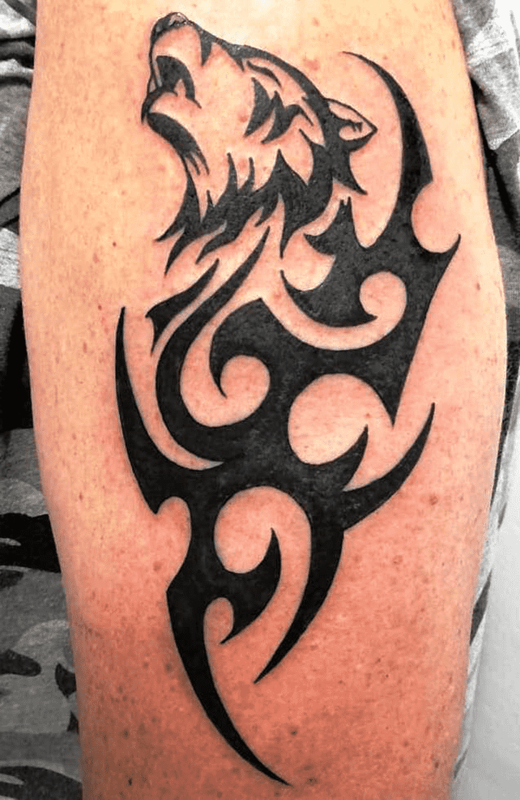 Tribal Wolf Tattoo Design Image