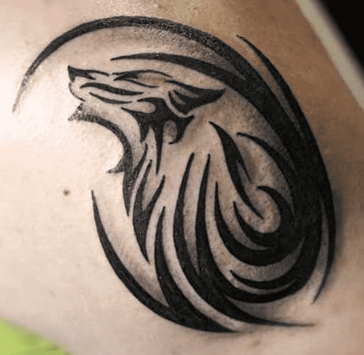 Tribal Wolf Tattoo Photo