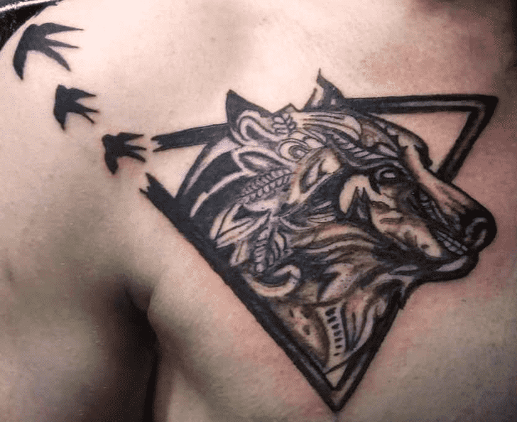 Tribal Wolf Tattoo Design Image