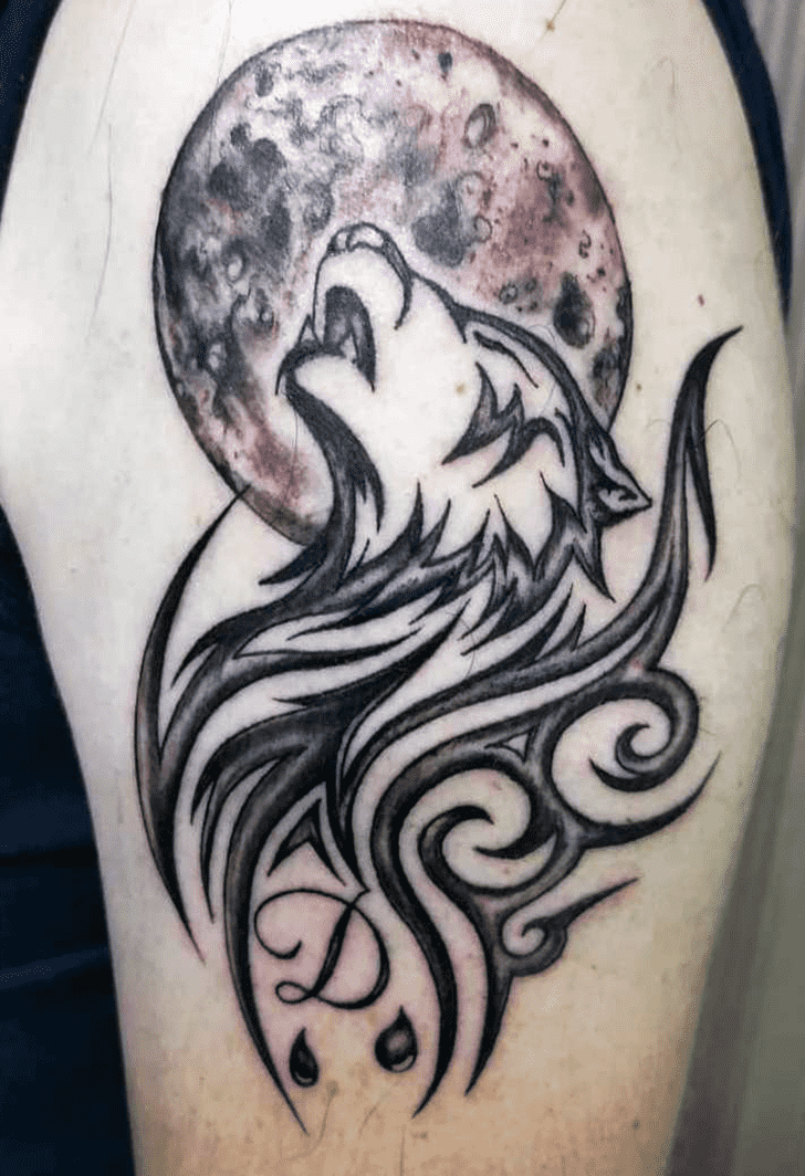 Tribal Wolf Tattoo Photo