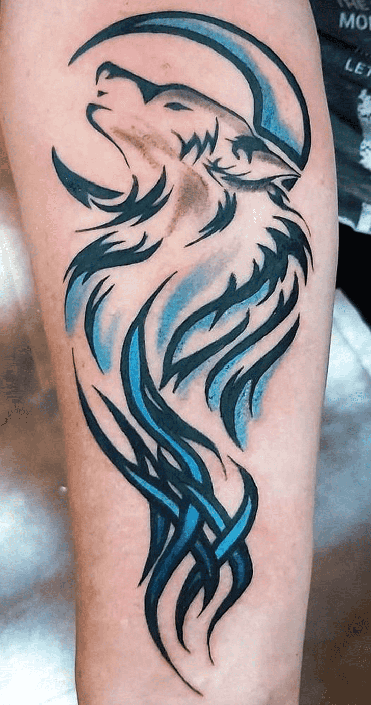 Tribal Wolf Tattoo Design Image