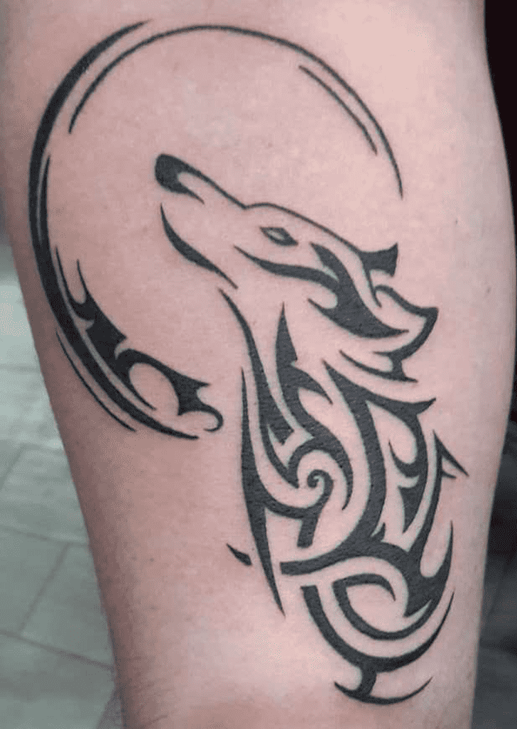 Tribal Wolf Tattoo Picture