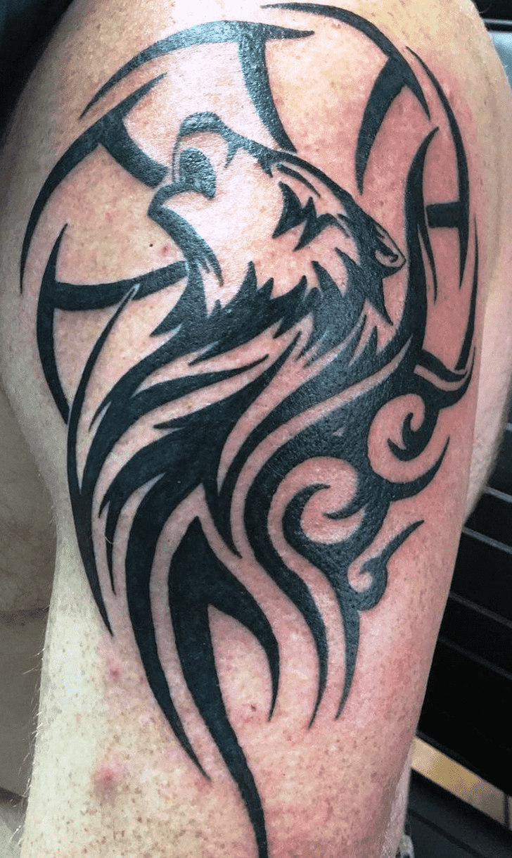 Tribal Wolf Tattoo Photograph