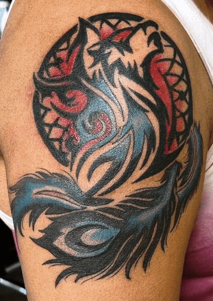 Tribal Wolf Tattoo Snapshot