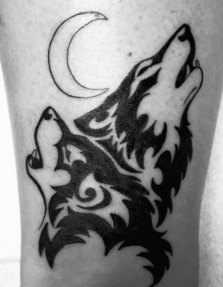 Tribal Wolf Tattoo Photograph