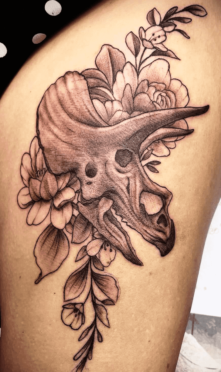 Triceratops Tattoo Portrait