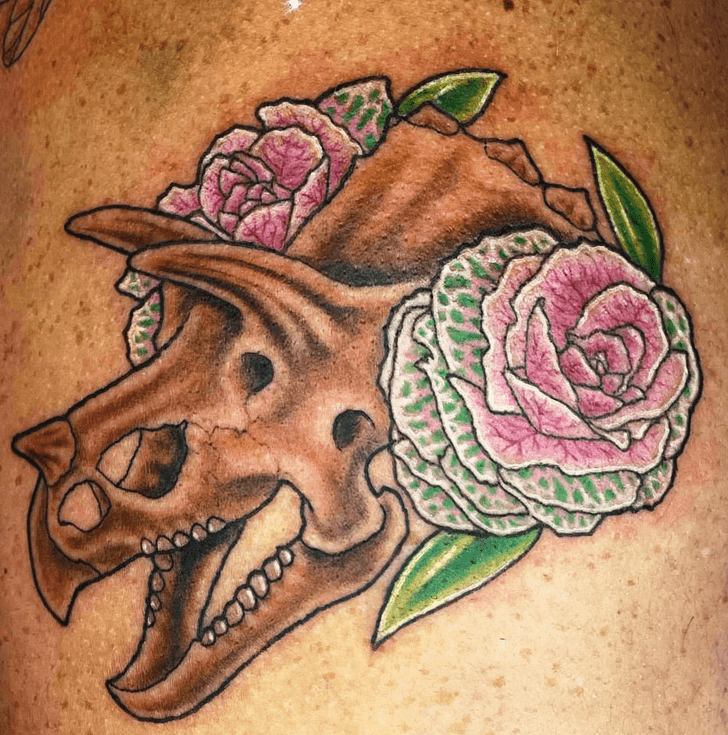 Triceratops Tattoo Shot