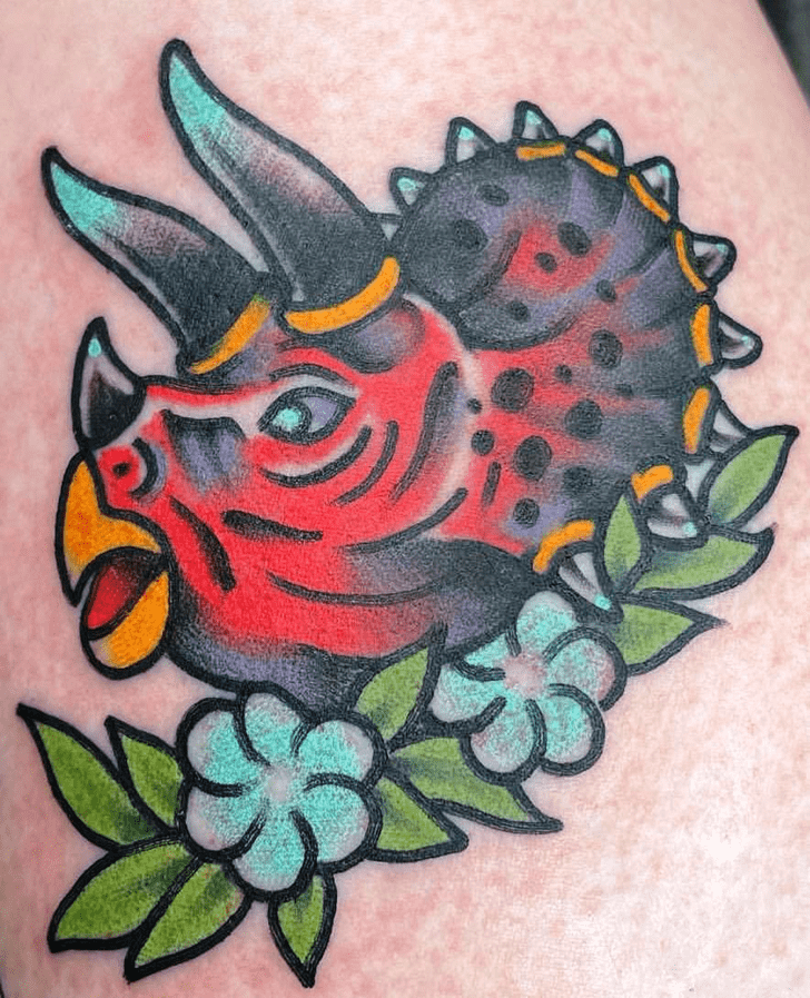 Triceratops Tattoo Portrait