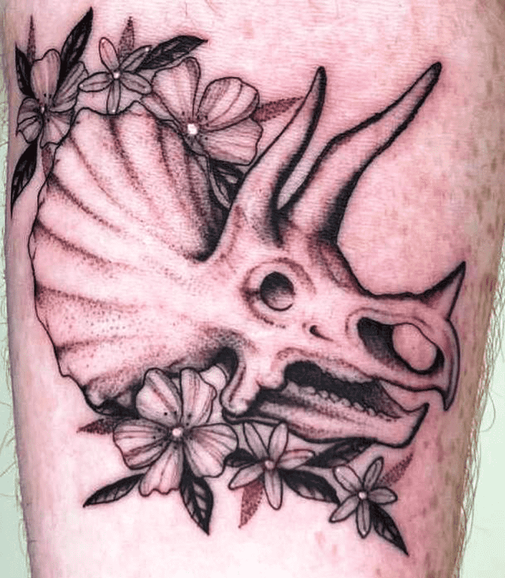 Triceratops Tattoo Shot