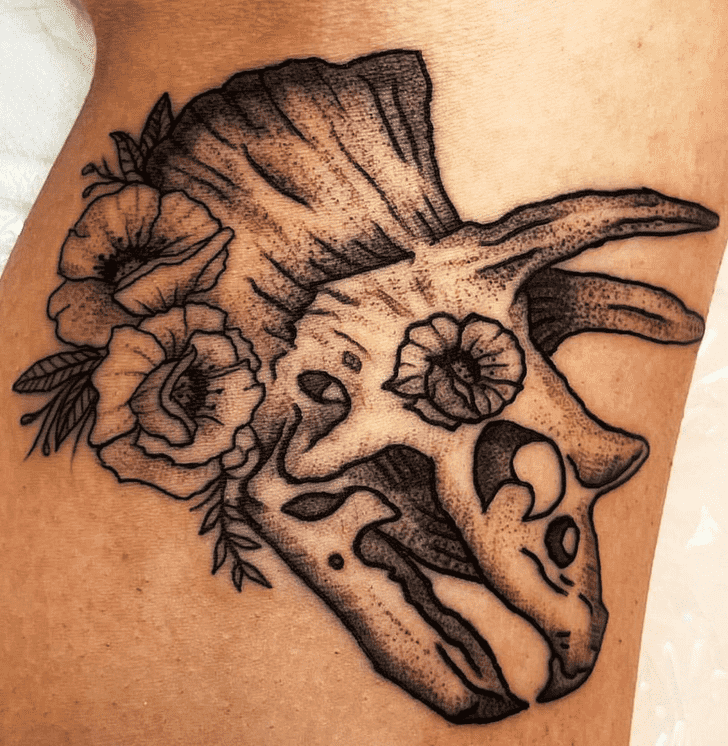 Triceratops Tattoo Figure