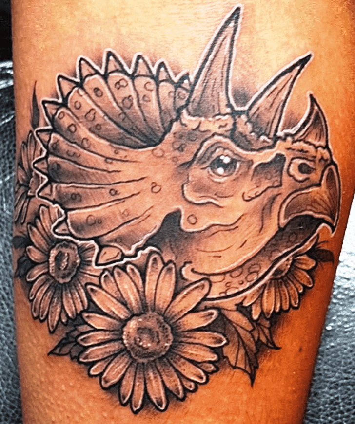 Triceratops Tattoo Figure