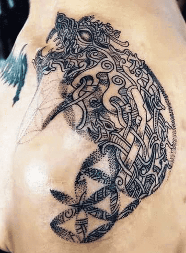 Viking Wolf Tattoo Design Image