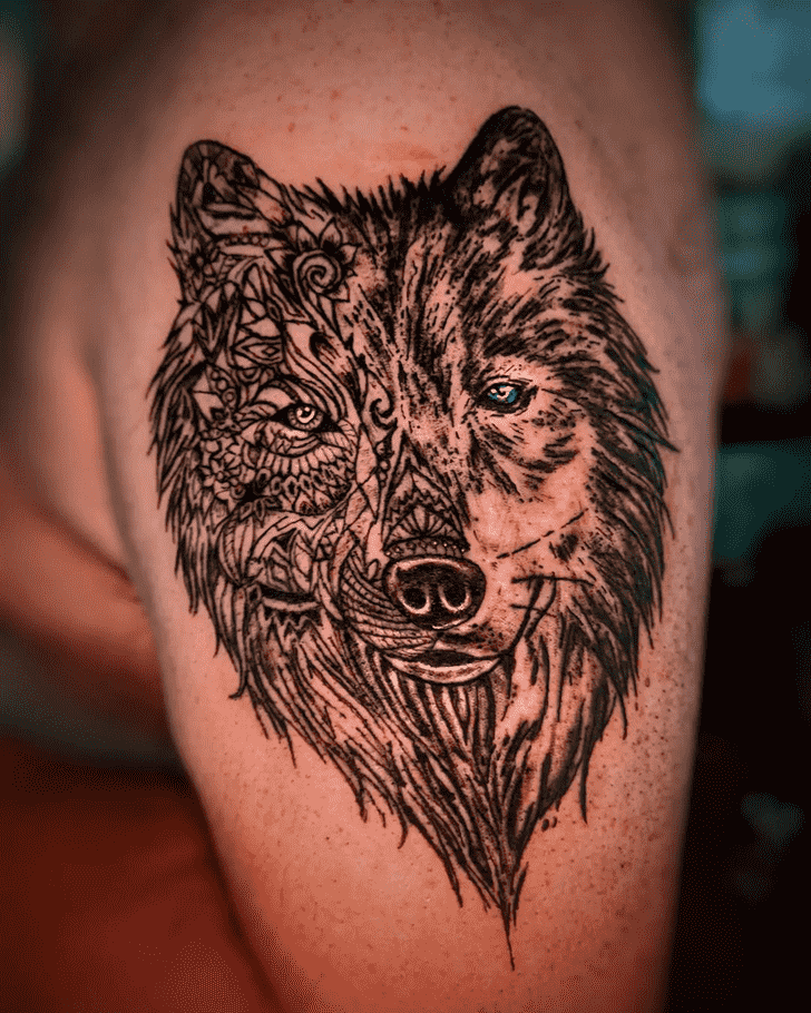 Wolf Tattoo Portrait