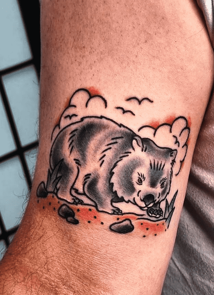 Wombat Tattoo Portrait