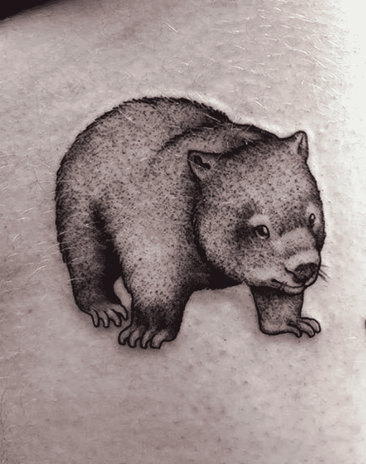 Wombat Tattoo Portrait