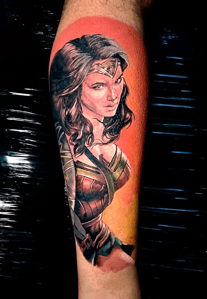 Wonder Woman Tattoo Figure